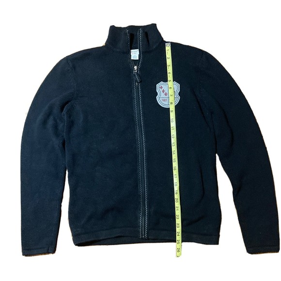 GUESS Men's Black Cardigan Zip Front Sweater Size Small American Vintage 1444-81 - Picture 4 of 7